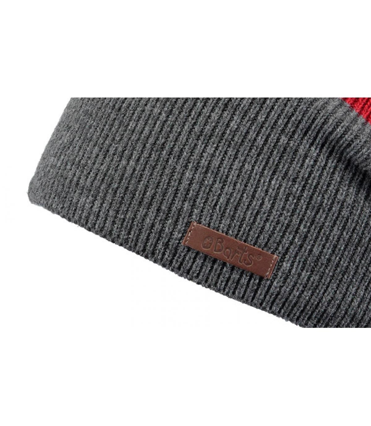 gorro niño gris azul rojo